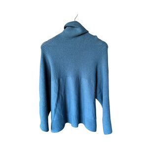 INDUSTRY Republic Clothing Teal Ribbed Cowl Neck Sweater Knit Top XL TG